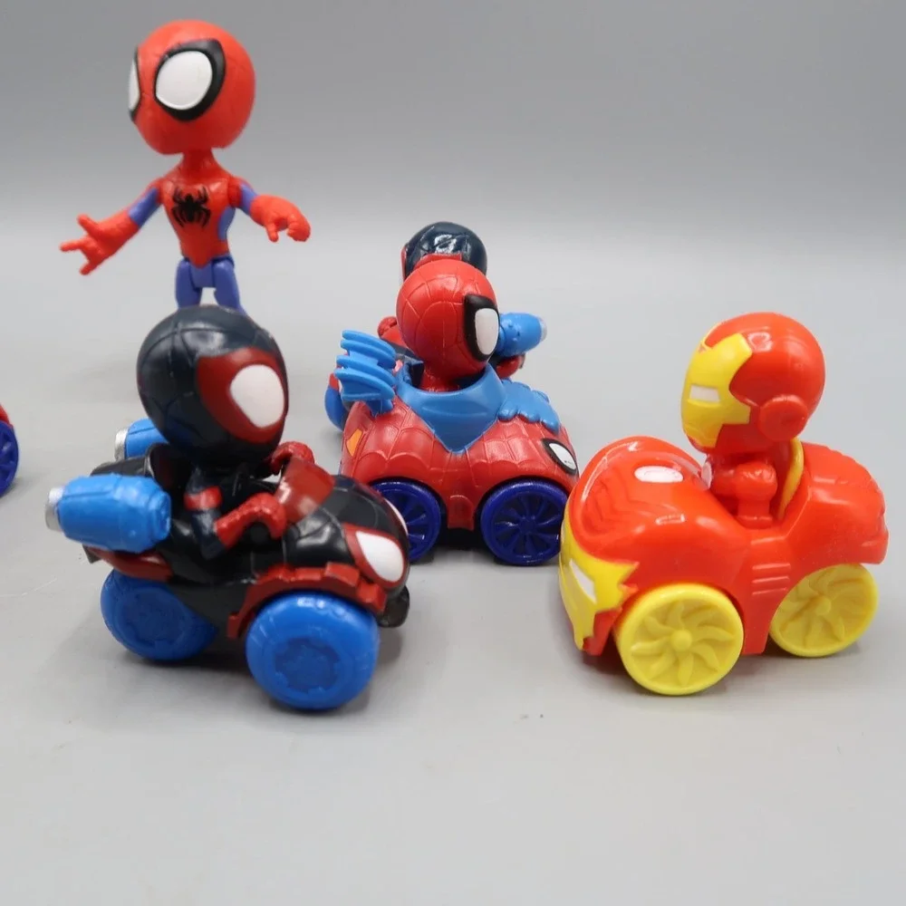 Marvel‎ Spidey and his Amazing Friends Web Lot Of 5 Mini Cars racer wheelies toy